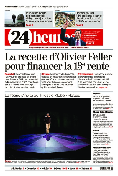 Dernière édition du journal 24 heures