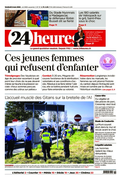 Dernière édition du journal 24 heures