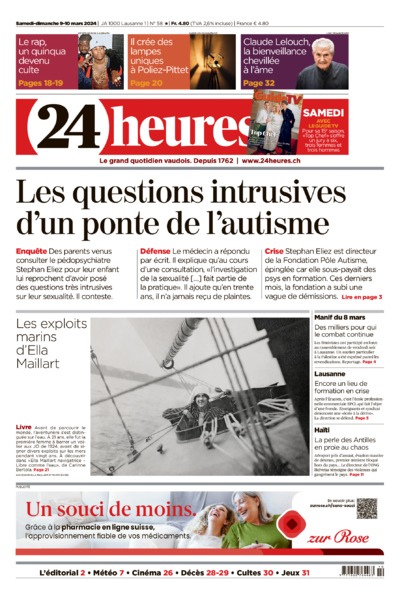 Dernière édition du journal 24 heures