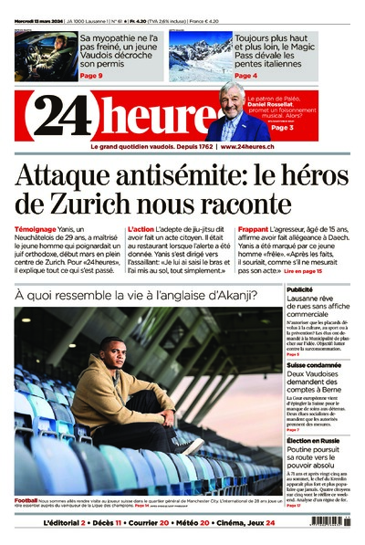 Dernière édition du journal 24 heures