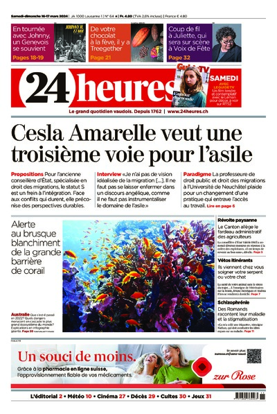 Dernière édition du journal 24 heures