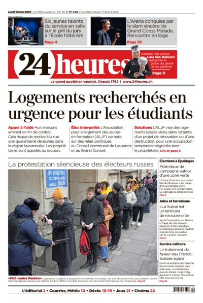 Dernière édition du journal 24 heures