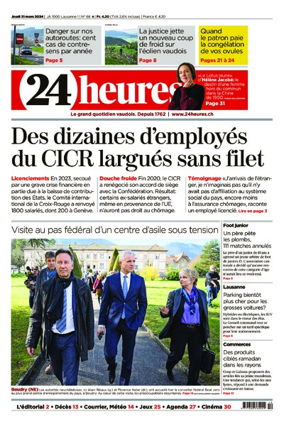 Dernière édition du journal 24 heures