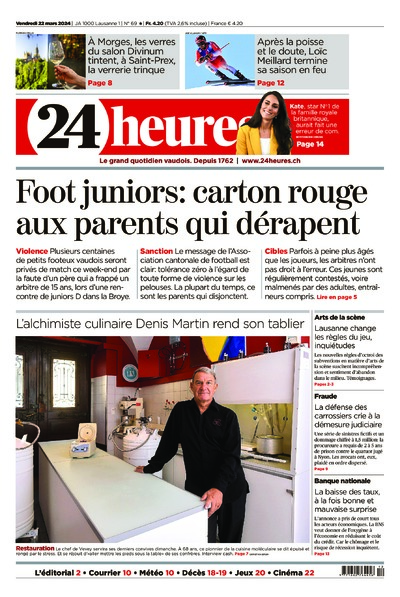 Dernière édition du journal 24 heures