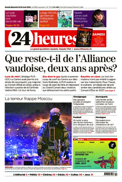Dernière édition du journal 24 heures