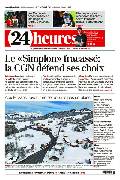 Dernière édition du journal 24 heures