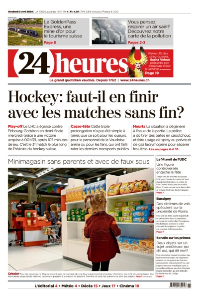 Dernière édition du journal 24 heures