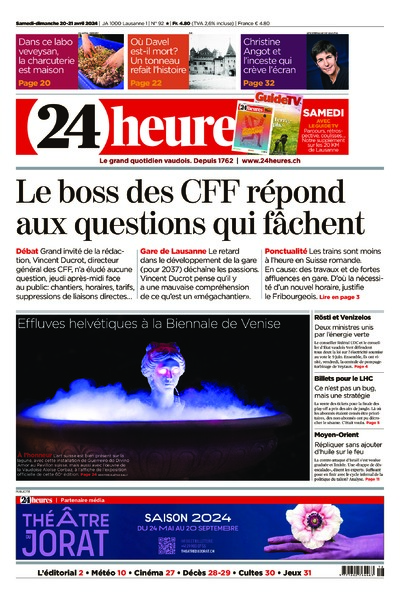 Dernière édition du journal 24 heures
