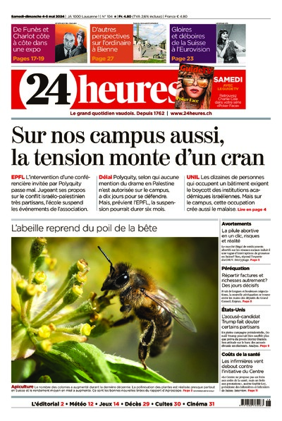 Dernière édition du journal 24 heures