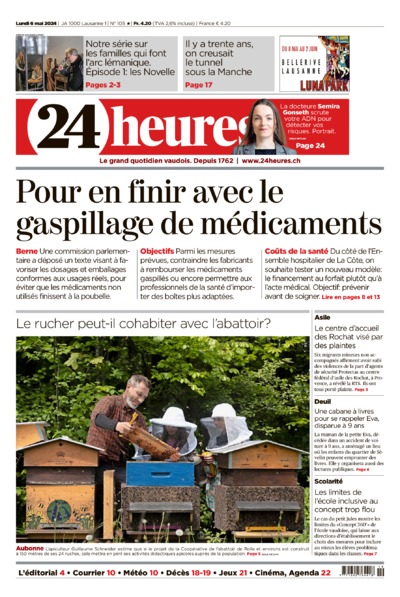 Dernière édition du journal 24 heures