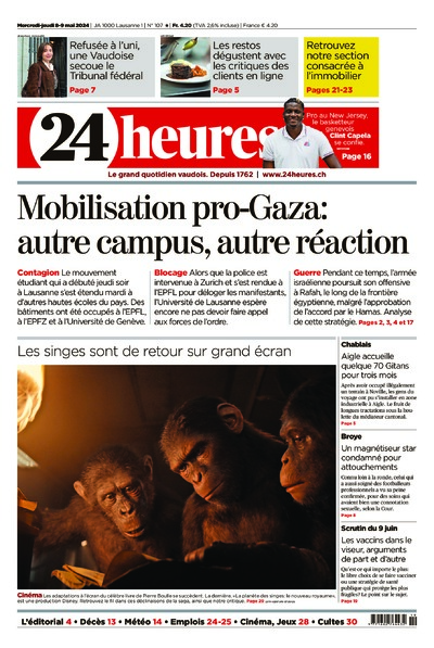Dernière édition du journal 24 heures