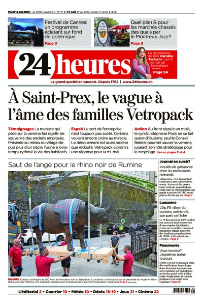 Dernière édition du journal 24 heures