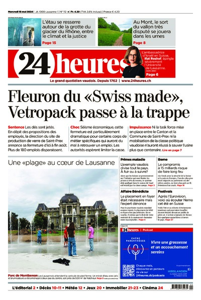 Dernière édition du journal 24 heures