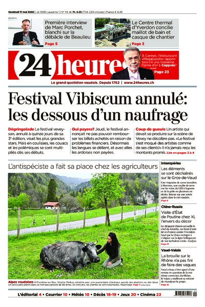 Dernière édition du journal 24 heures