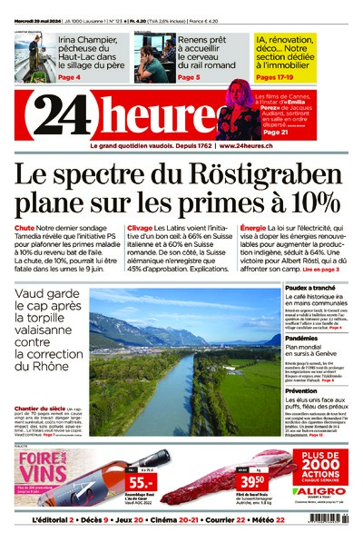 Dernière édition du journal 24 heures