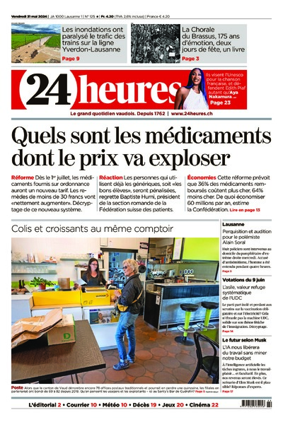 Dernière édition du journal 24 heures
