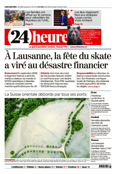 Dernière édition du journal 24 heures