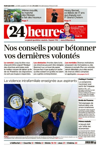 Dernière édition du journal 24 heures
